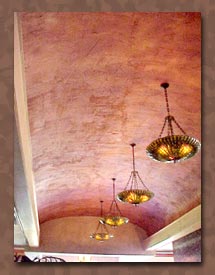 Venetian Plaster on the ceiling of a West Lake restaurant.